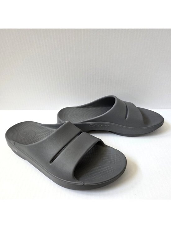 Oofos Ooahh Slide Sandals Mens 11 Gray Recovery Comfort Shoes Womens 13 main image 8